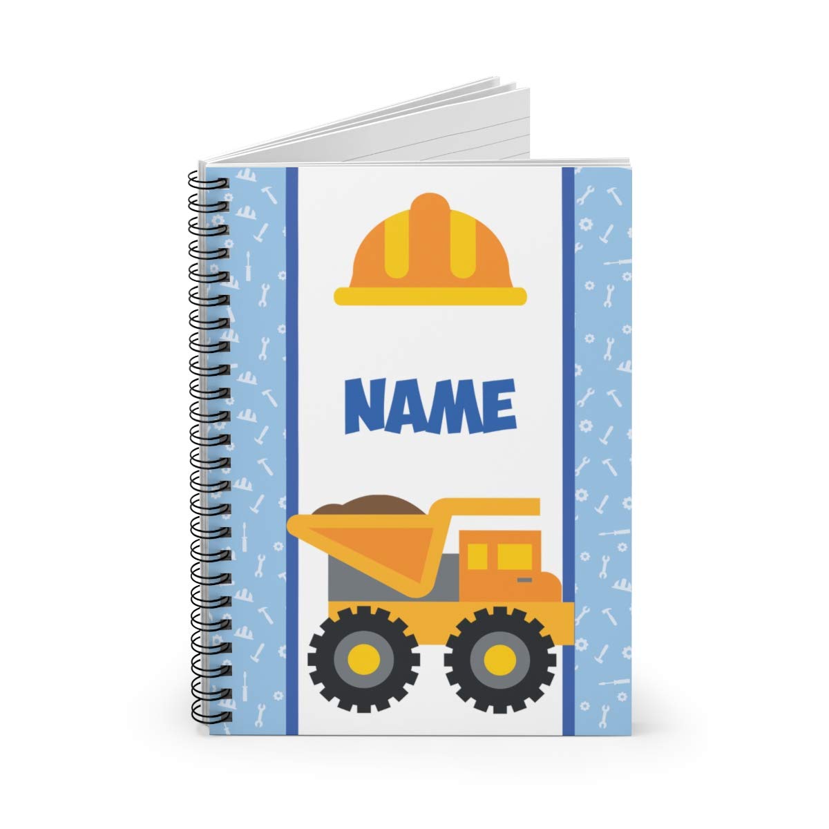 Custom Tonka Truck Personalized Dump Truck Spiral Notebook - Unique Gift for Kids, Teens, Girls & Women | School Supplies, Birthday Presents, Construction Theme Gifts