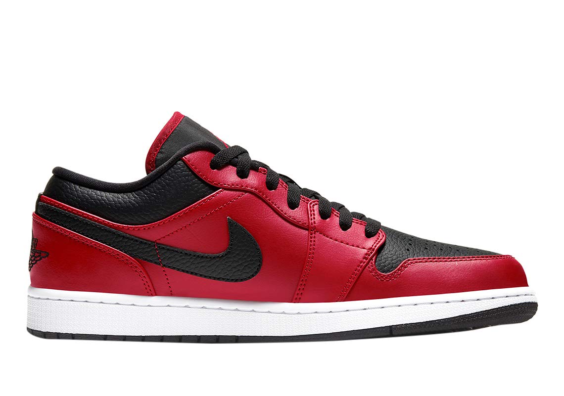 Men's Air Jordan 1 Low 'Gym Red' Basketball Shoes 553558-605 - Size 8.5 for Casual Wear & Street Style Fashion