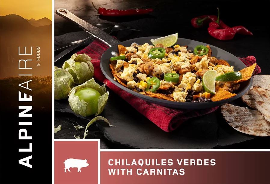 AlpineAire Chilaquiles Verdes with Carnitas - Freeze Dried Mexican Meal for Camping, Hiking & Emergency Food Storage