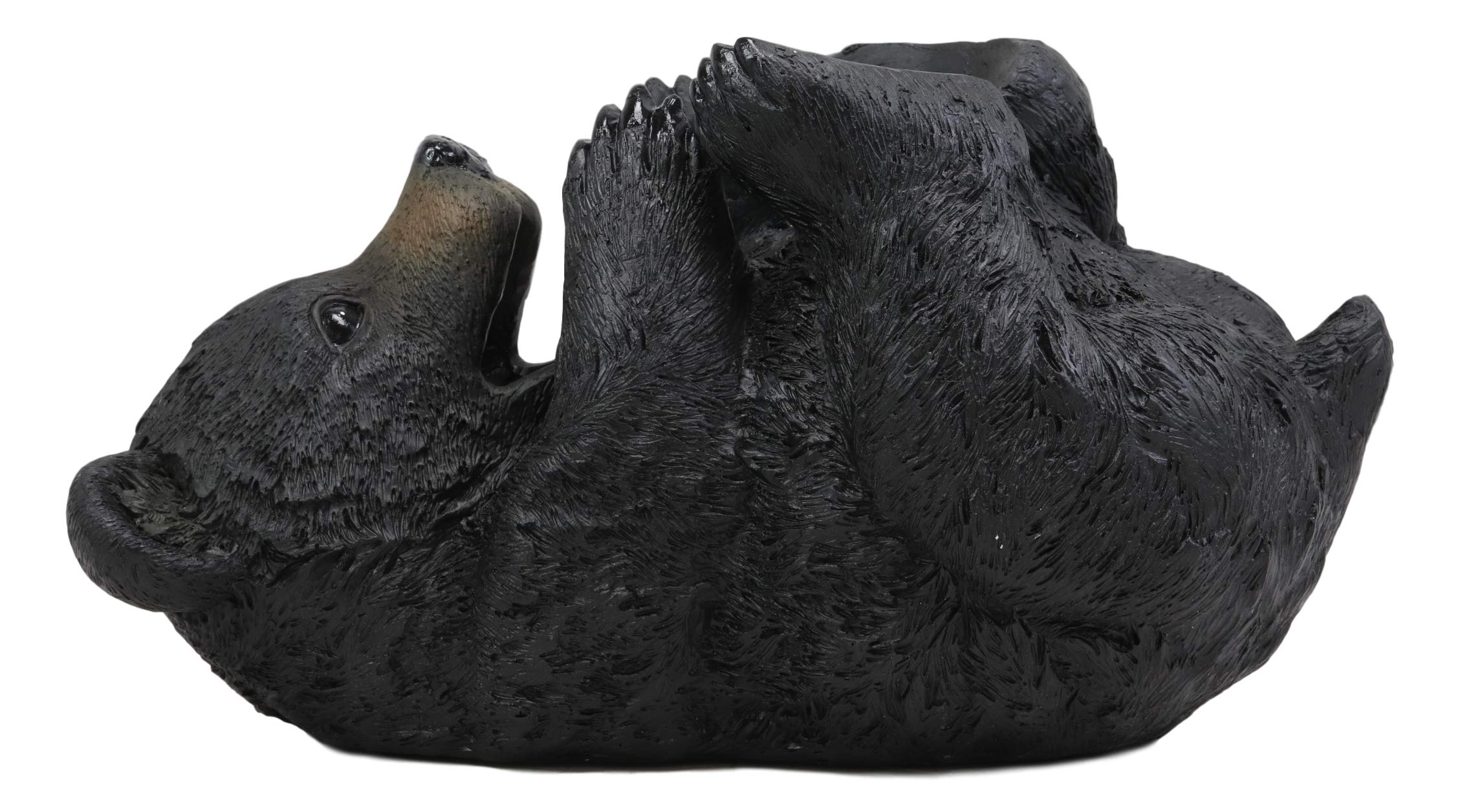 Ebros Large Rustic Cabin Lodge Decorative Black Bear Hugging Wine Bottle Holder - 11.5