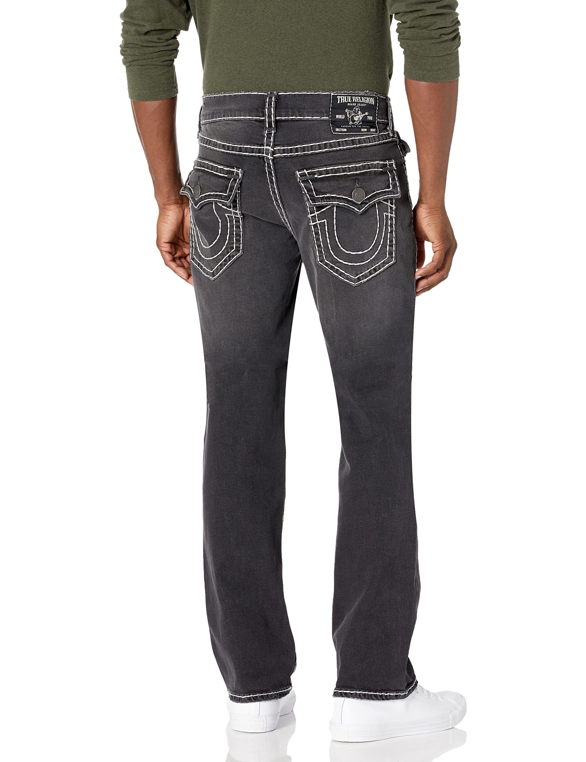 True Religion Men's Ricky Straight Leg Jeans - Classic Denim Pants for Casual & Business Wear | Comfortable & Stylish for Everyday Outfits