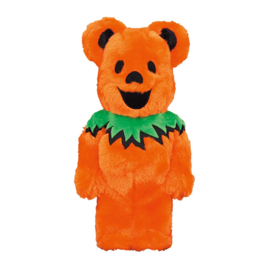 Bearbrick x Grateful Dead Dancing Bear 1000% Orange Collectible Figure - Limited Edition Art Toy for Display & Home Decor