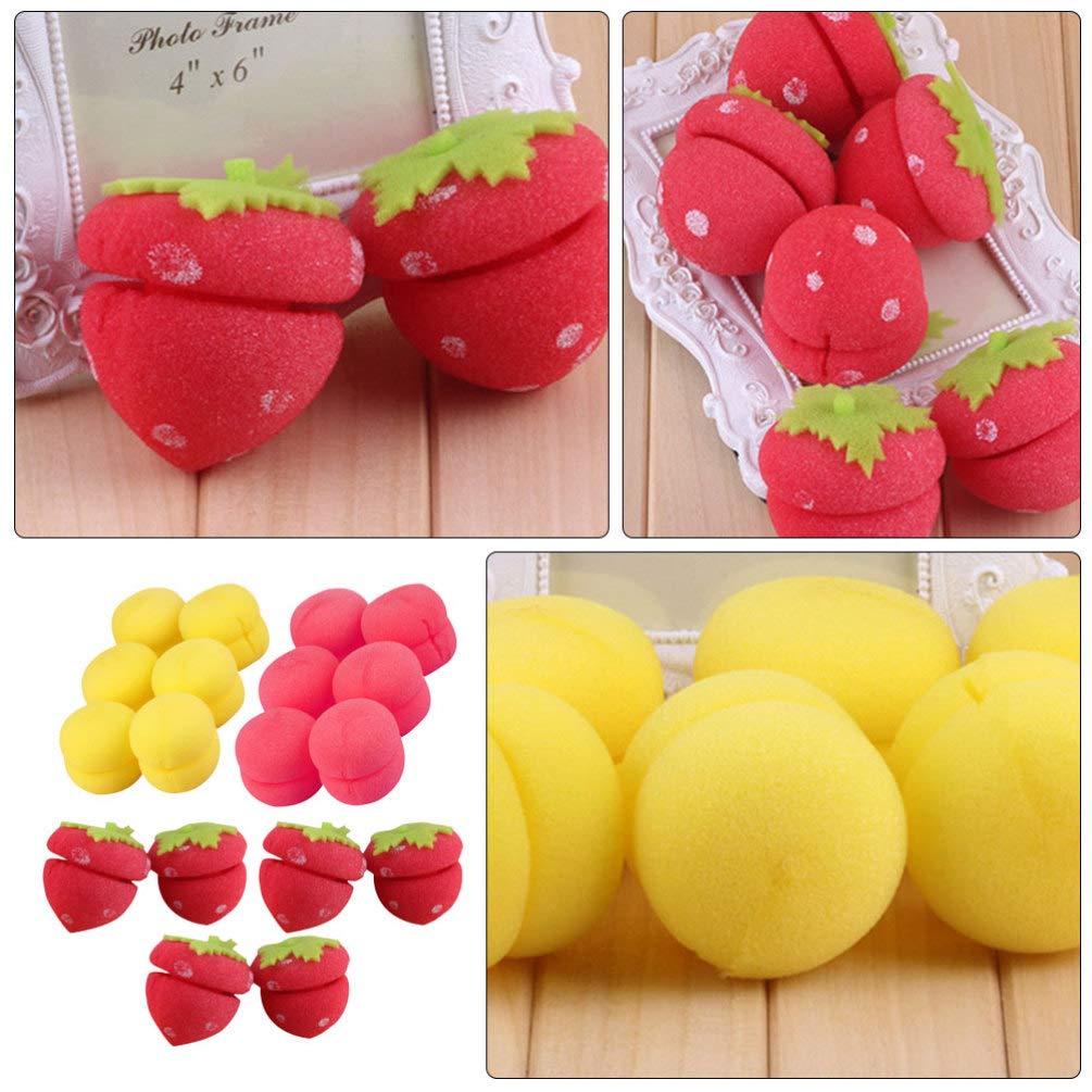 Lurrose 18Pcs Soft Foam Hair Rollers for Overnight Curls - Flexible Sponge Hair Curlers Set for Women & Girls - Perfect for Home, Salon, and Party Hairstyling Accessories