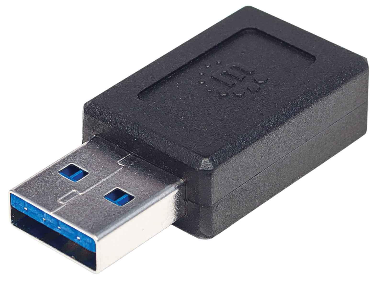 MANHATTAN Super Speed USB C Adapter (354714) - Fast Charging for iPhone, Samsung, MacBook & More - Perfect for Travel, Office & Home Use