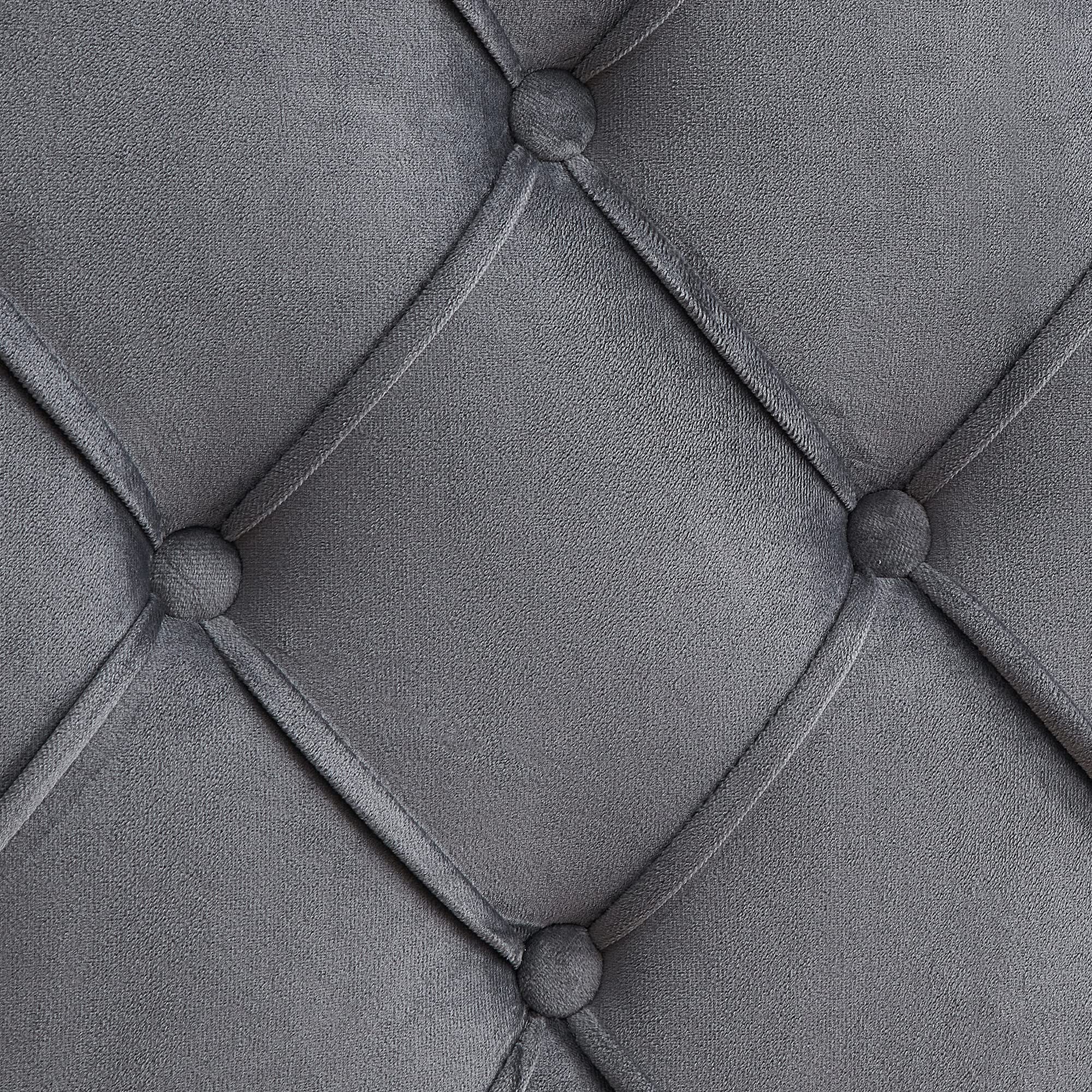 KLMM Queen Size Upholstered Bed Frame with Wooden Slat Support - Classic Diamond Stitched Button Tufted Headboard, Charcoal Gray Velvet Upholstery, Linen Fabric Platform Bed - Perfect for Master Bedroom, Guest Room & Modern Home Decor