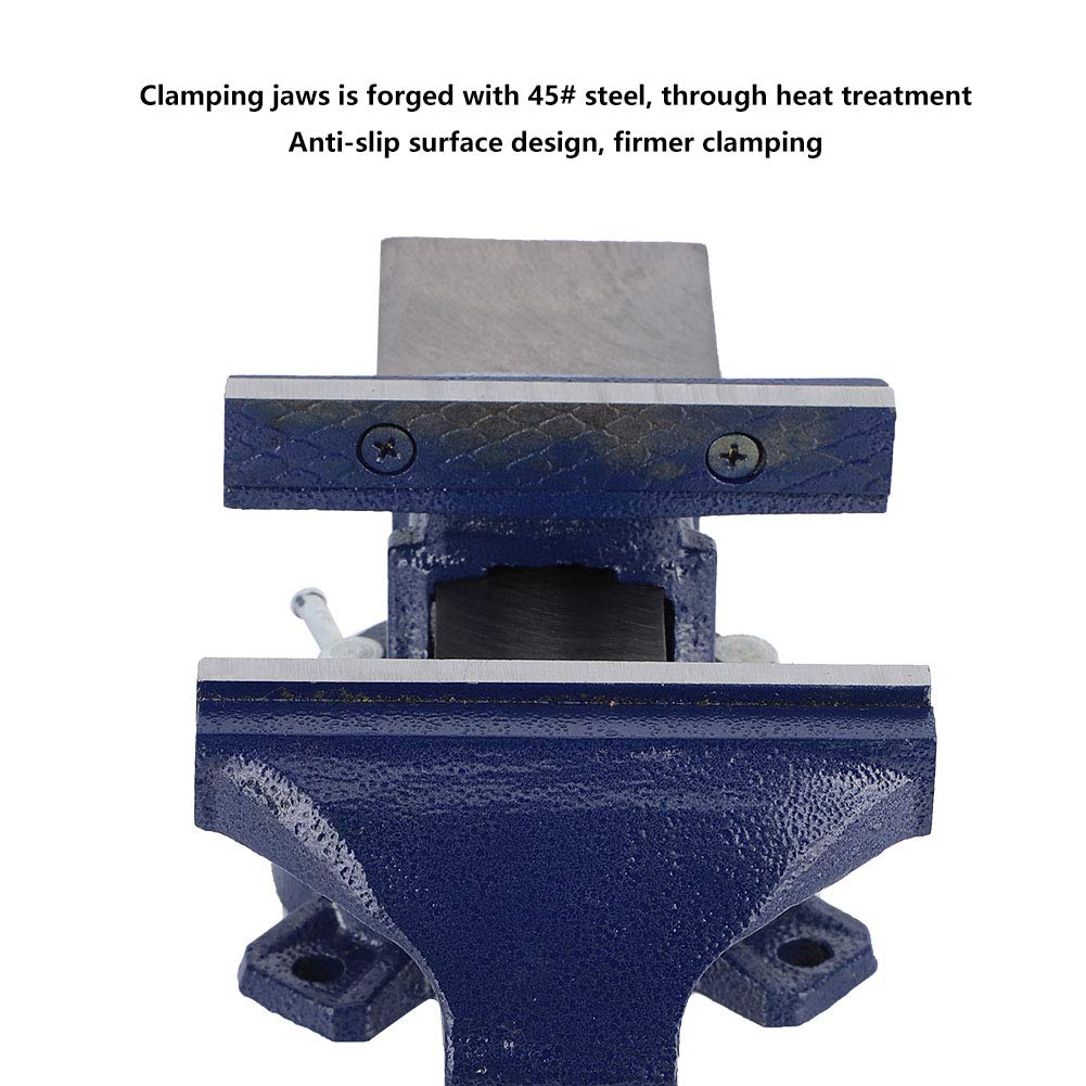 Heavy Duty Cast Iron Bench Vise - High Hardness Metalworking & Woodworking Clamp for DIY Projects, Home Workshop, and Garage Repairs