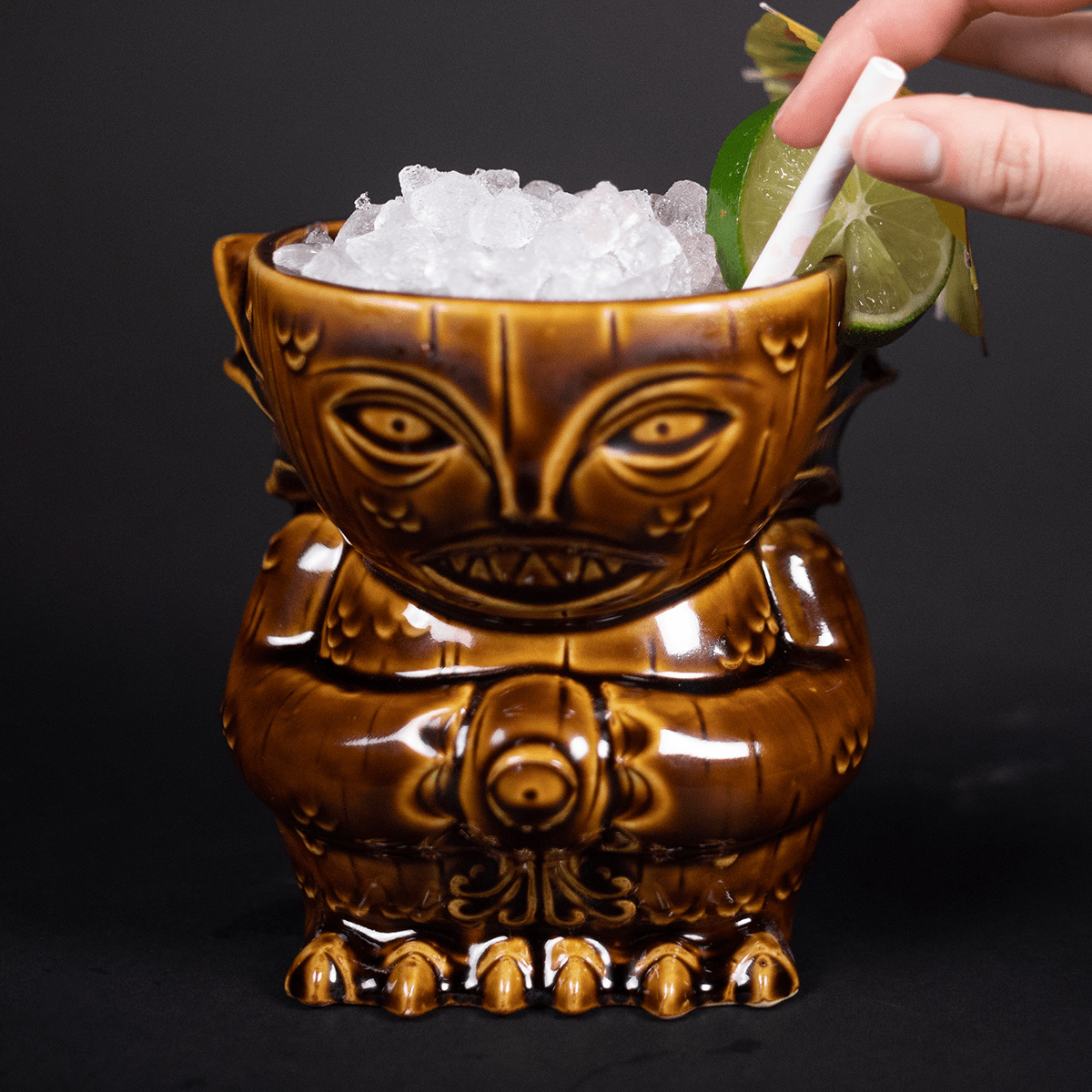 Innsmouth Creep Designer Series Tiki Mug - Primordial Brown Ceramic Cup | Horror-Themed Collectible for Home Bar, Halloween Party & Geek Decor