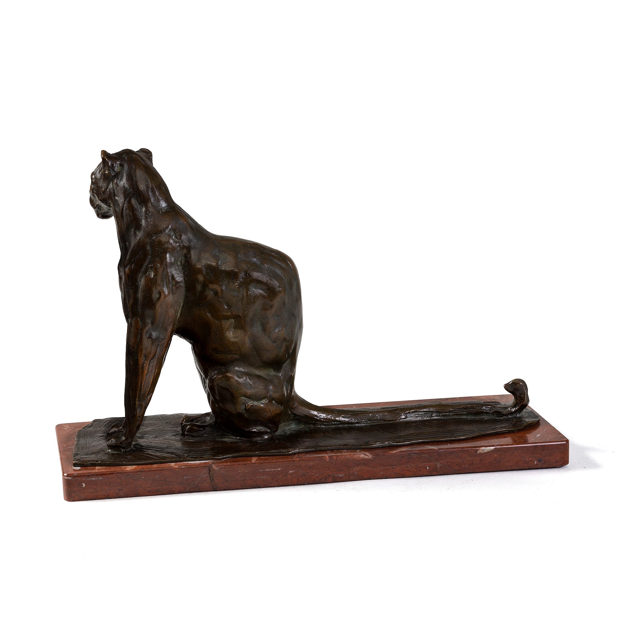 Rembrandt Bugatti Sitting Panther Bronze Sculpture - Art Deco Home Decor, Luxury Office Statue, Collector's Gift for Animal Lovers