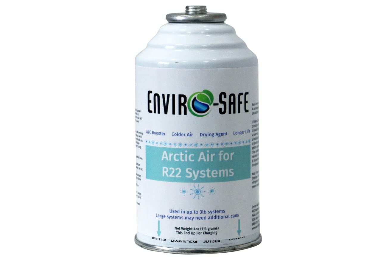 Envirosafe Arctic Air Refrigerant for R22 Air Conditioners - Case of 12 Cans (16oz Each) | Fast Cooling, Eco-Friendly | Perfect for Home AC Units, Commercial HVAC Systems & Auto Air Conditioning Repair