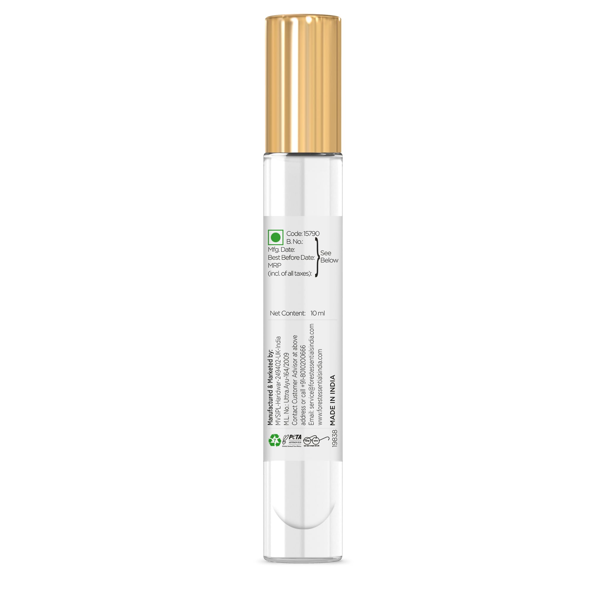Forest Essentials Intense Perfume Kesari - Long Lasting Floral Scent for Women | Perfect for Date Nights, Special Occasions & Daily Wear
