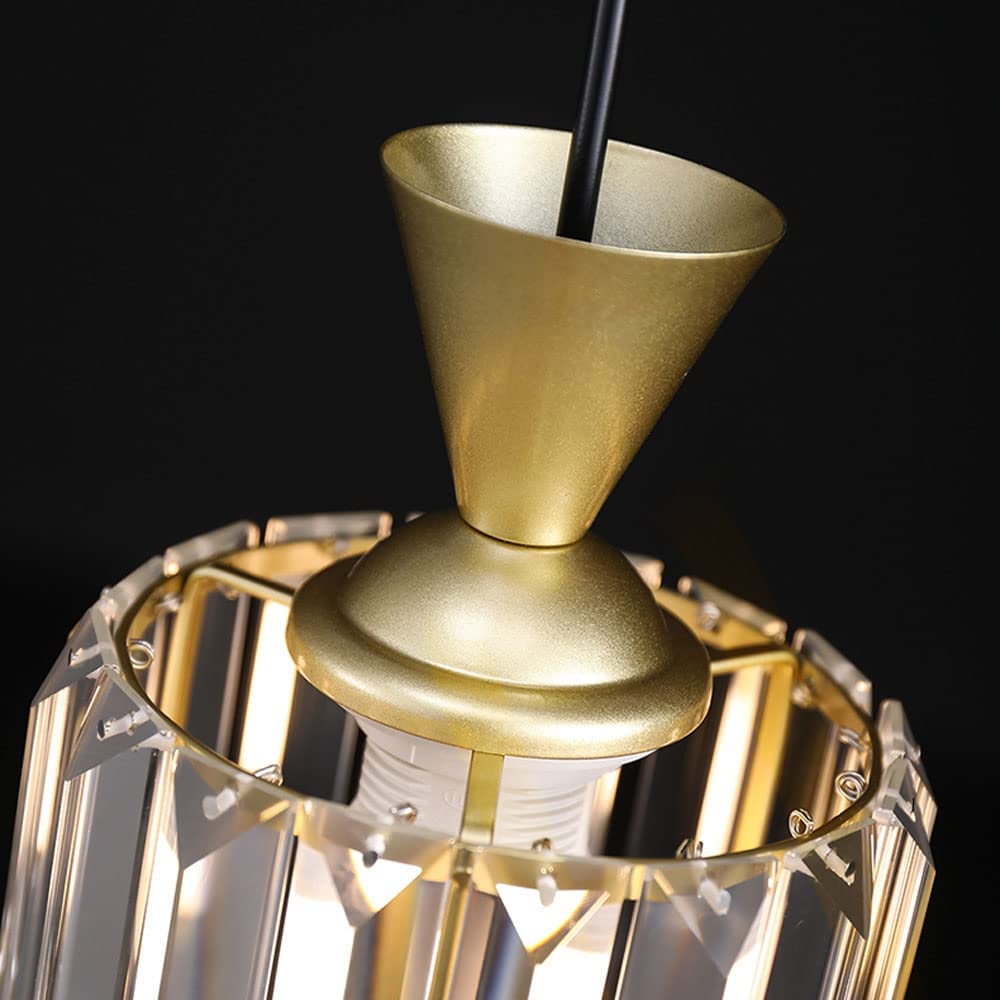Gold/Black Crystal Pendant Light - Kitchen, Bedroom & Dining Lighting