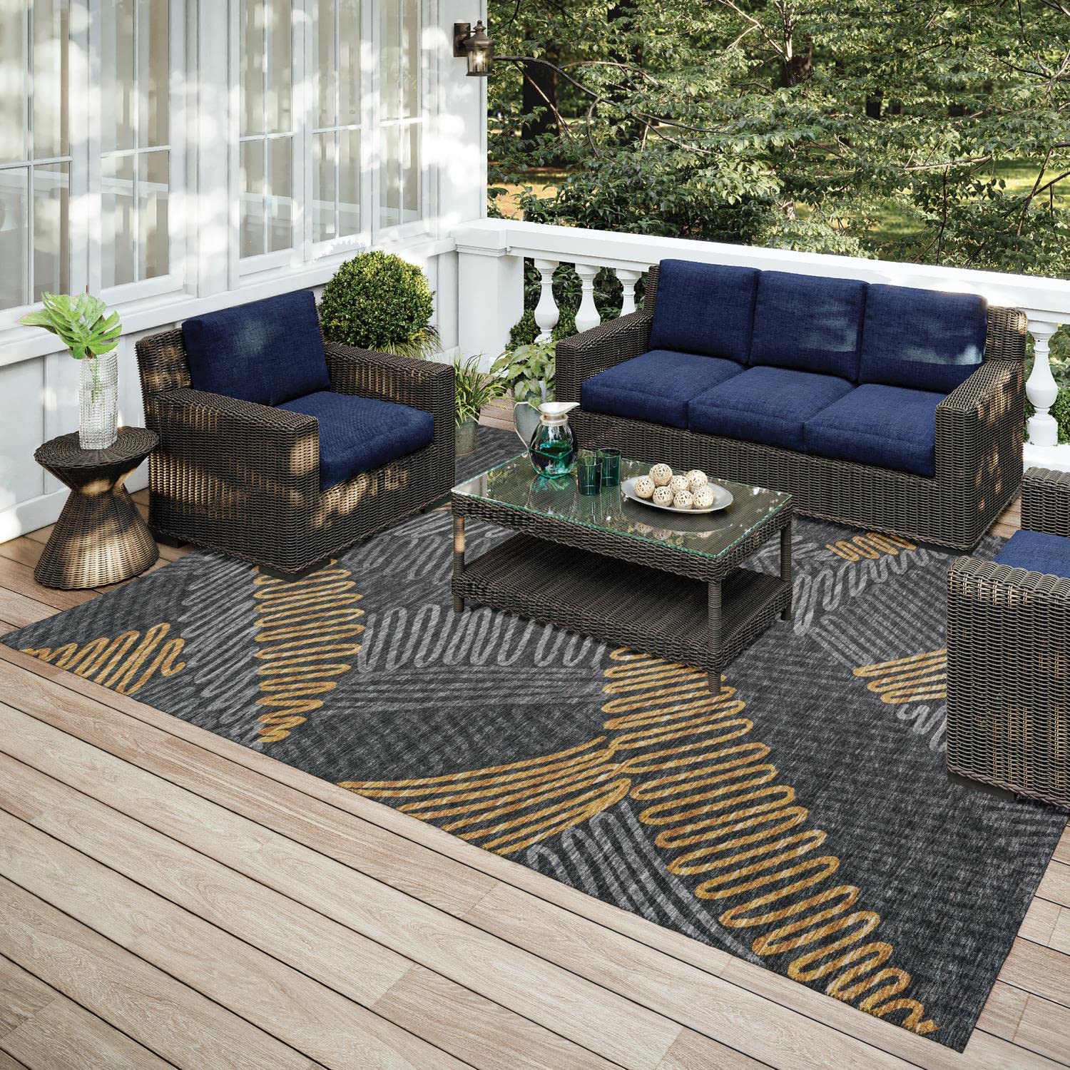 Addison Rugs Yuma AYU41 Gray 9' x 12' Area Rug - Soft Modern Indoor Carpet for Living Room, Bedroom & Office Decor