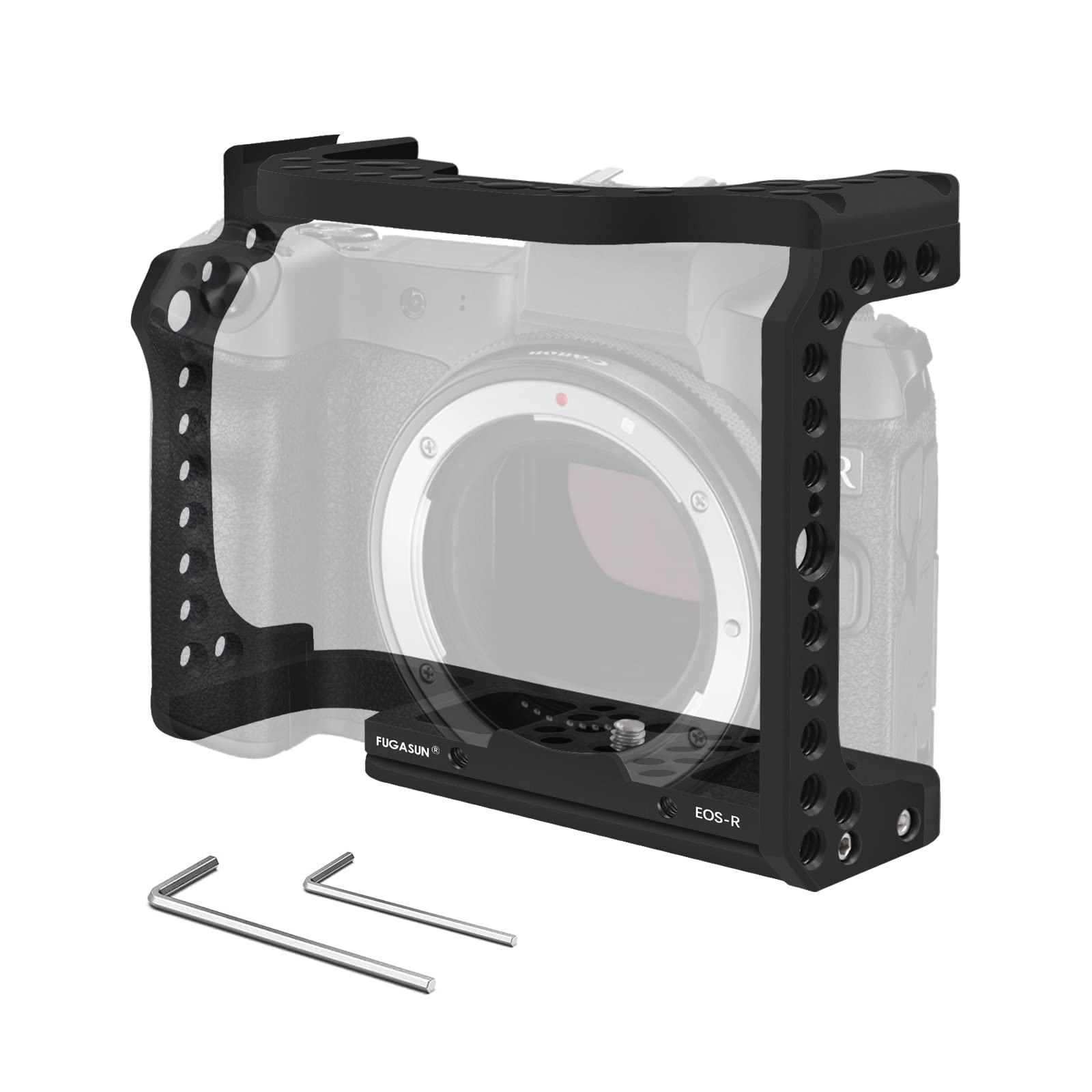 Canon EOS R Camera Cage - Professional Aluminum Alloy Rig with Cold Shoe Mount for DSLR Video Shooting | Perfect for Vlogging, Filmmaking & Photography Accessories