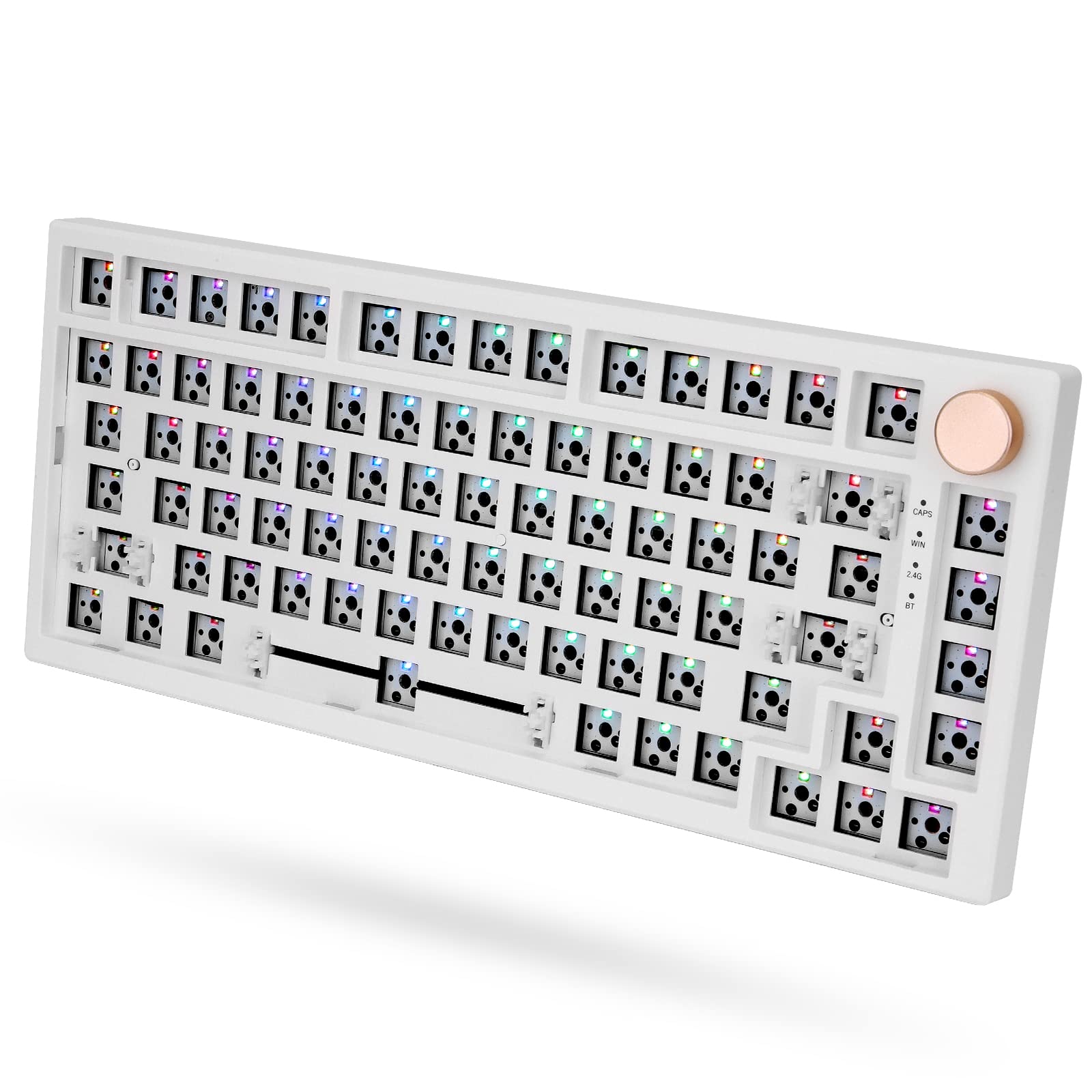 Feker IK75 Pro 75% Gasket Mount Mechanical Keyboard Kit - Wireless Bluetooth/Wired USB/2.4GHz Tri-Mode Custom Programmable Gaming Keyboard with RGB Backlit - 83 Keys Hot-Swappable DIY Kit (3pin/5pin) for PC, Mac, Office & Gaming Enthusiasts