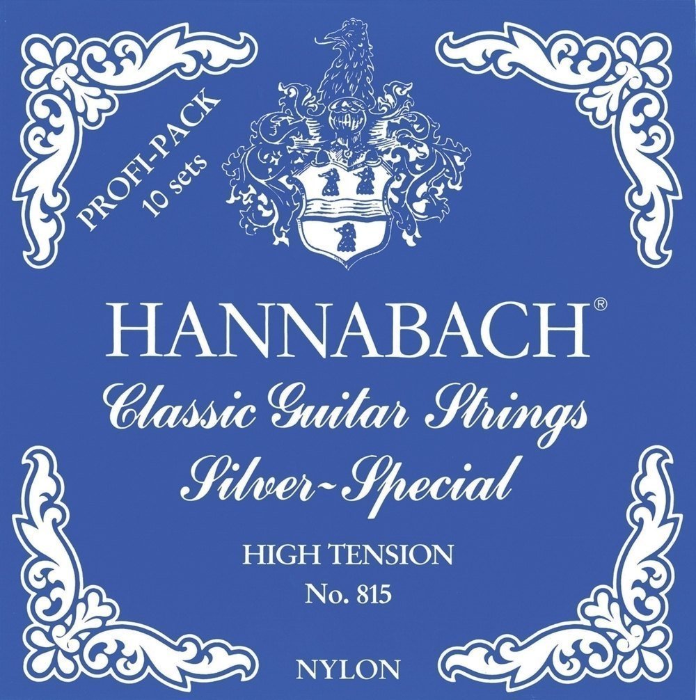 Hannabach 815 Series Professional Super Low Tension Silver Guitar Strings - Classic Guitar Bass Strings Set (ProfiPack) for Smooth Playability & Warm Tone | Perfect for Classical Guitarists & Studio Recording