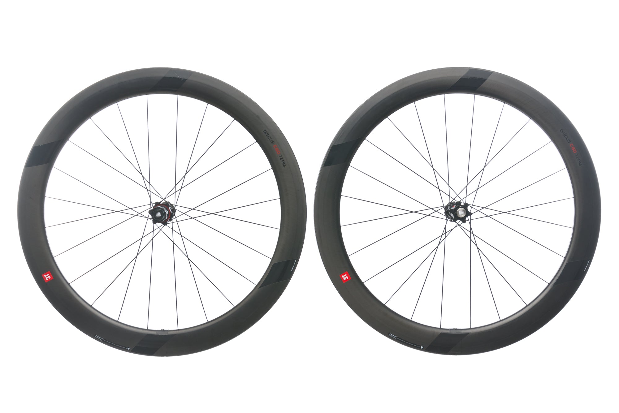 3T Discus C60 Team Carbon Clincher Wheelset 700c - Lightweight Aero Road Bike Wheels for Racing & Performance Cycling