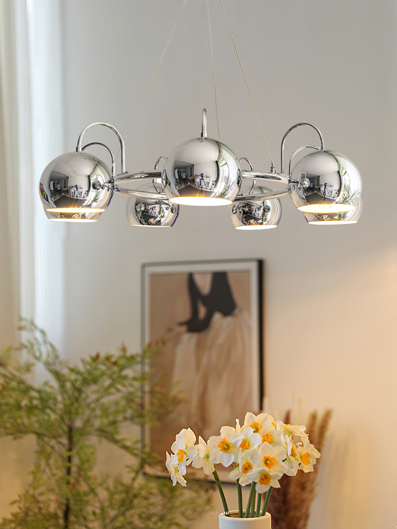 Eyeball Chandeliers - Unique Gothic Halloween Decor for Home, Party & Haunted House Lighting - Spooky Eyeball Ceiling Light Fixture for Living Room, Dining Room & Bedroom