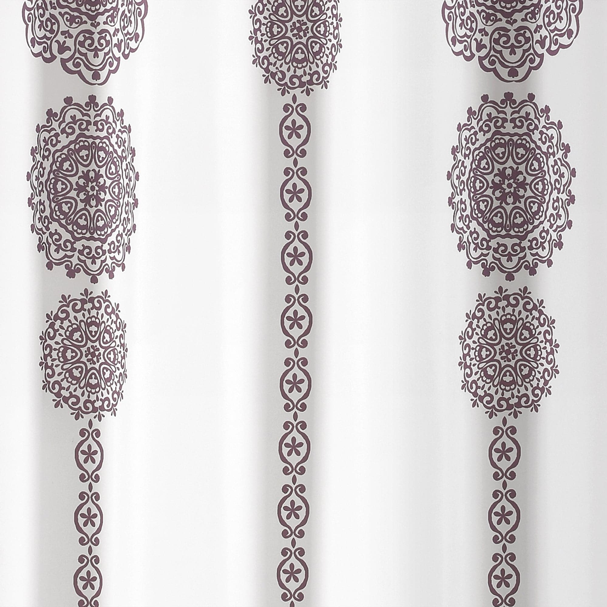 Stripe Medallion Shower Curtain - Waterproof Bathroom Decor with Modern Design for Home & Hotel Use