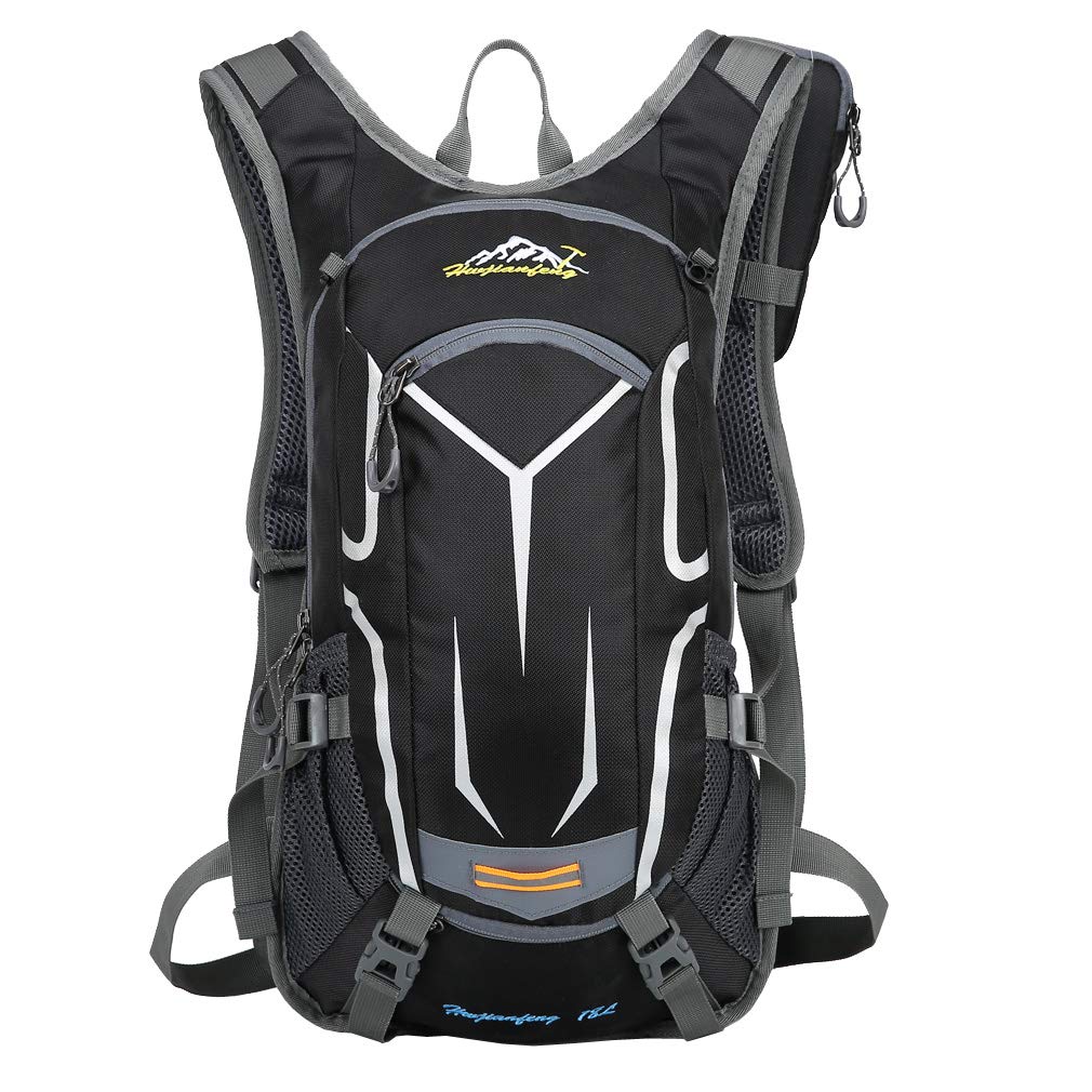 Best Cycling Backpack for Men & Women - Waterproof Mountain Bike Rucksack for Outdoor Sports, Motorcycle Riding, Hiking & Camping - Durable Nylon Daypack with Pouch (Perfect for Commuting, Travel & Adventure)