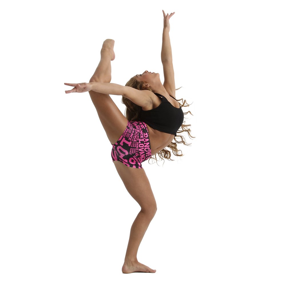 Love Dance Athletic Booty Shorts for Kids | Alexandria Collection | Perfect for Dance Classes, Gymnastics & Active Play