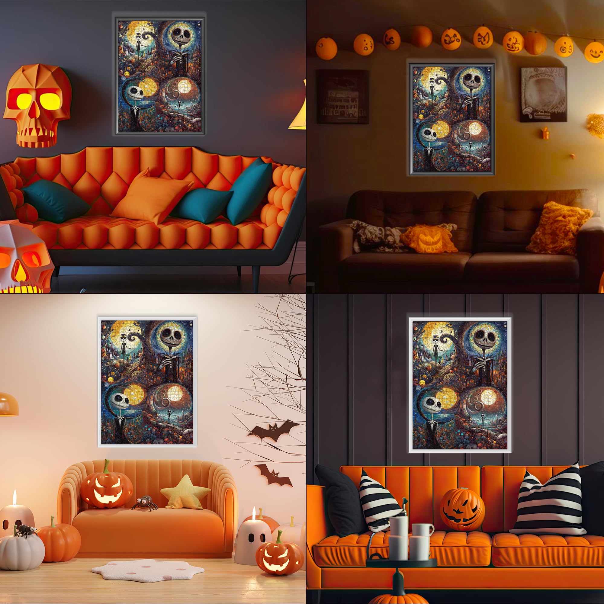 1000 Piece Jigsaw Puzzle for Adults - Skeleton Theme Family Game, Unique Christmas & Birthday Gift for Kids, Teens - Perfect for Home Decor, Halloween Party Supplies & Brain Teaser Activities