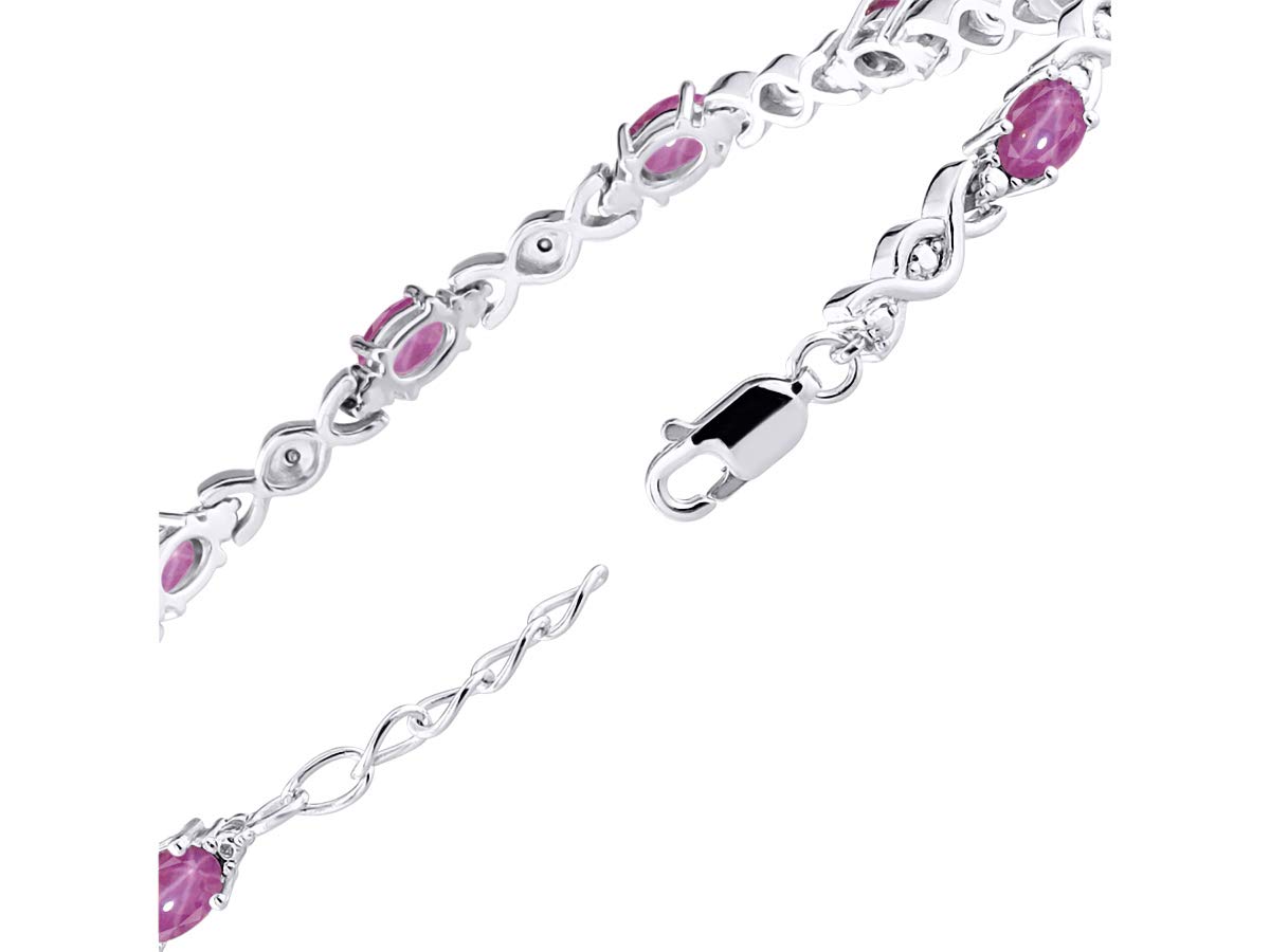 Rylos 925 Sterling Silver XOXO Hugs & Kisses Tennis Bracelet for Women - Adjustable 7