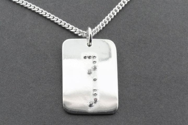 Braille Dog Tag Pendant Necklace for Pets - Personalized Peace Message - Perfect for Blind Dogs & Unique Pet Accessories - Great for Training, Identification & Everyday Wear