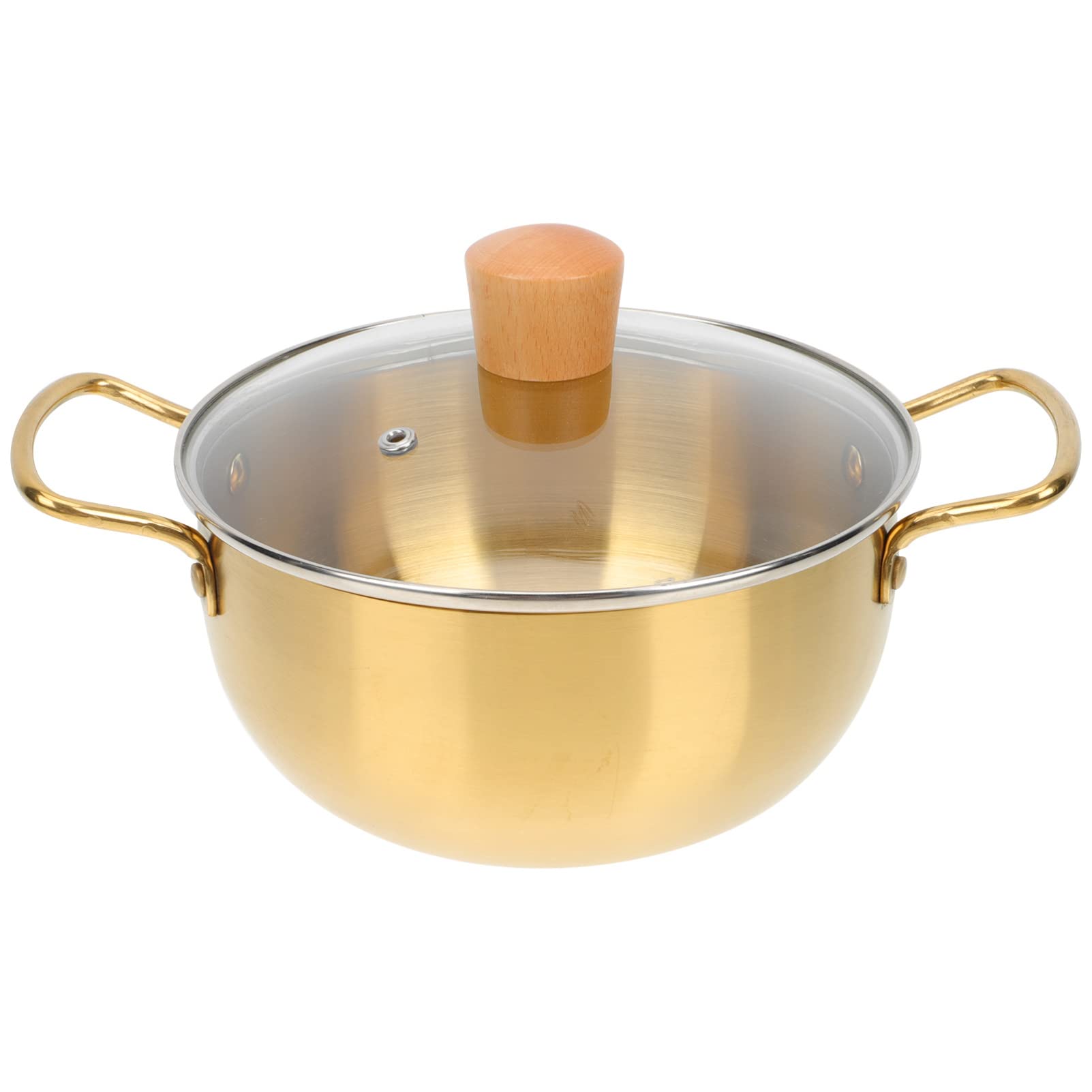 DOITOOL Korean Ramen Cooking Pot with Lid - 18cm Fast Heating Noodle Pot with Double Handles for Kitchen | Perfect for Instant Ramen, Shin Ramyun & Home Cooking