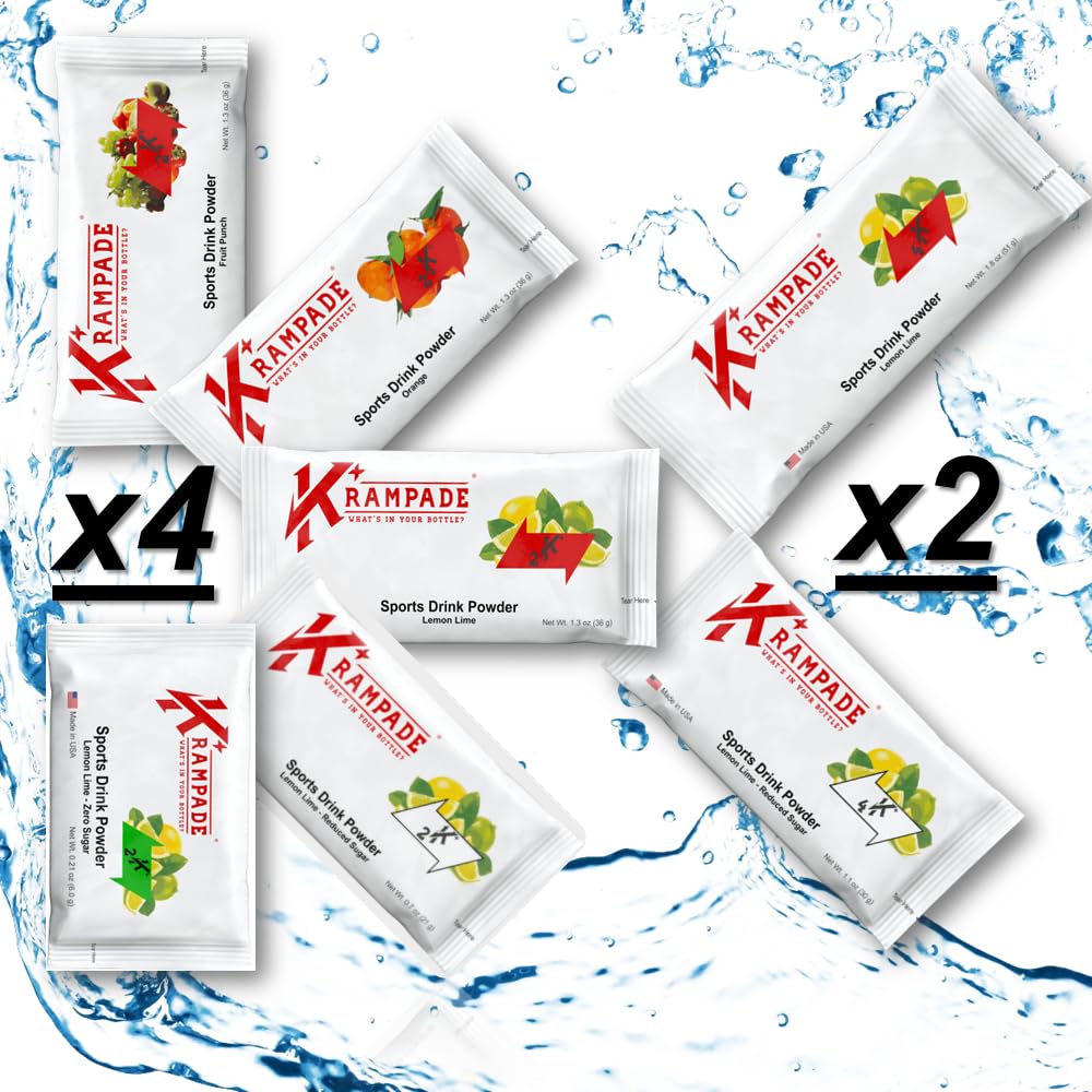 Electrolytes Powder with 2000mg Potassium (K+) - 2X More Than Coconut Water | Muscle Cramp Relief & Hydration Supplement | Portable Powder Packets for Athletes, Workouts & Outdoor Activities