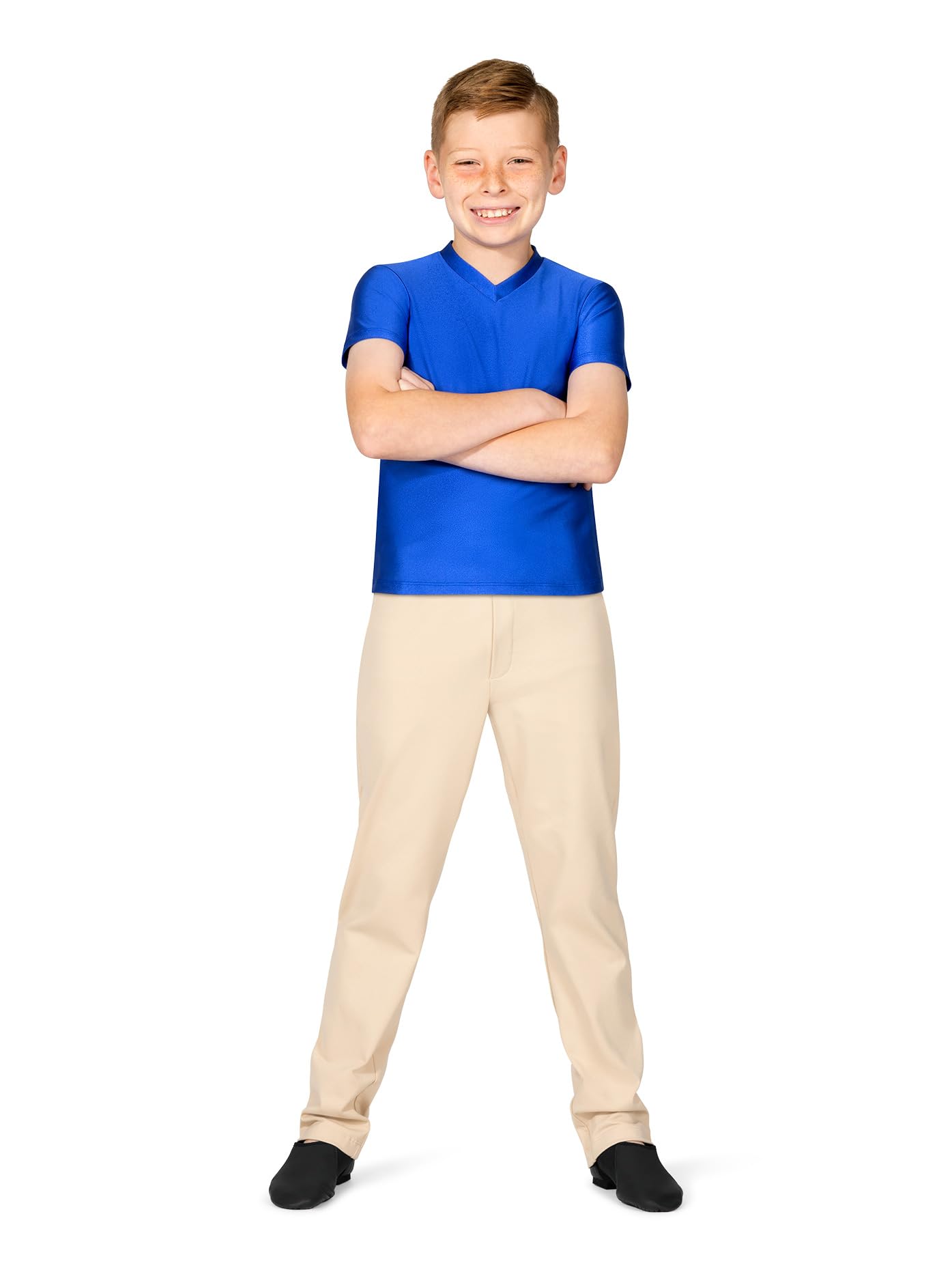 Double Platinum Boys Short Sleeve T-Shirt - Soft Cotton Crew Neck Tee for Kids (White, Size Intermediate) | Perfect for School, Playdates & Everyday Wear