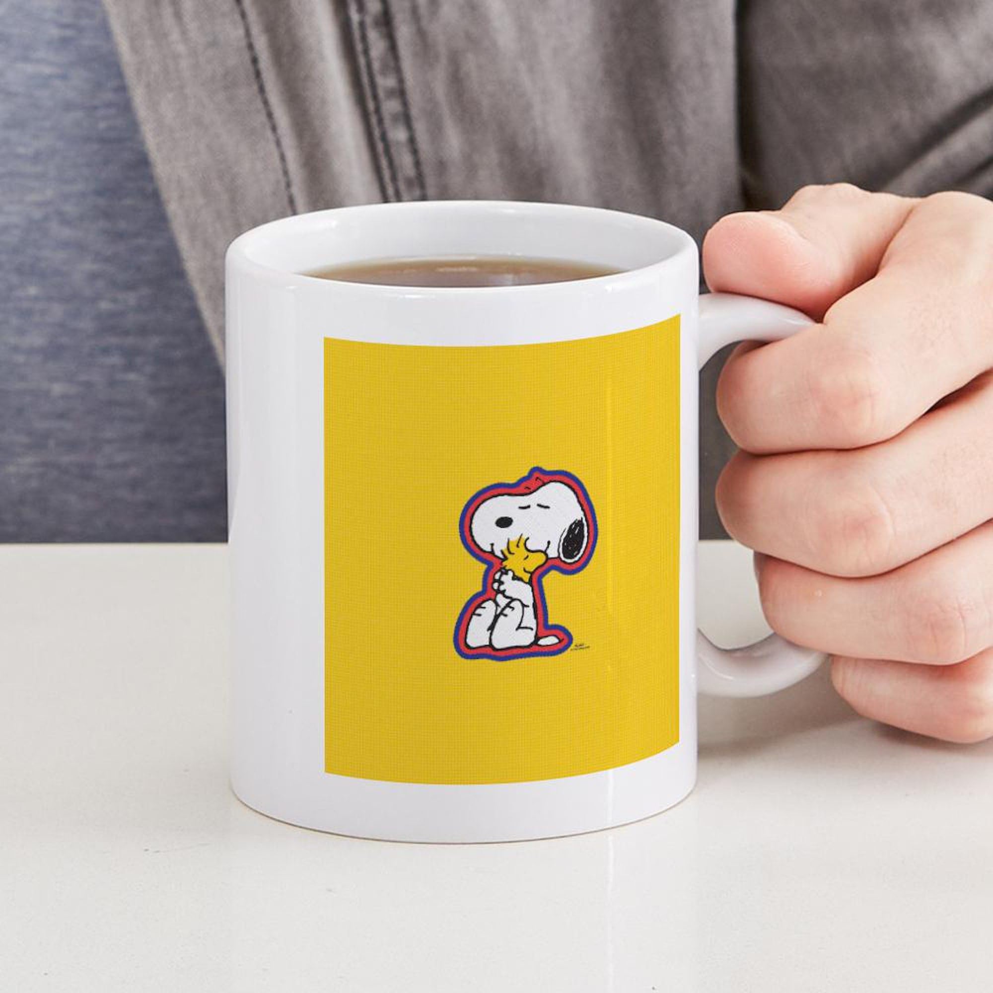 Peanuts Snoopy 11 oz Ceramic Coffee Mug (325 ml) - Perfect for Hot & Cold Drinks, Office, Home, and Gifts - CafePress