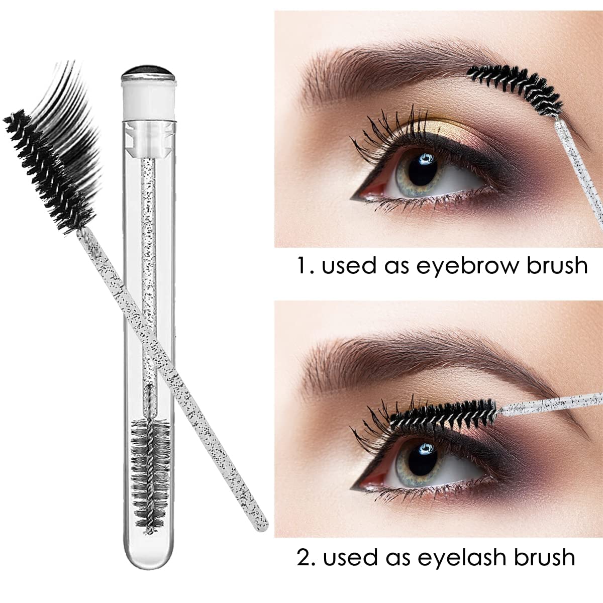 20 Pack Disposable Mascara Brushes & Empty Tubes Set - Professional Eyelash Extension Wands for Salon, DIY Lash Application & Travel Makeup Kit - Perfect for Lash Artists, Beauty Professionals & Home Use
