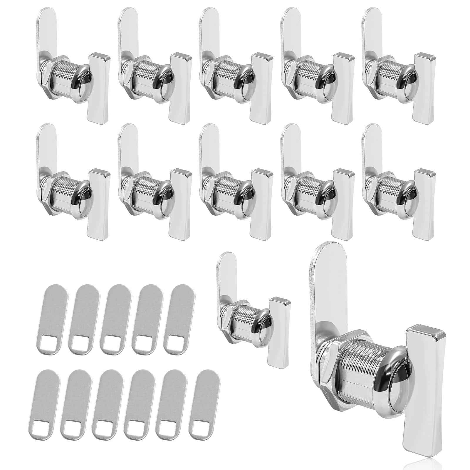 12-Piece Cam Lock Thumb Operated Cabinet Locks - 7/8