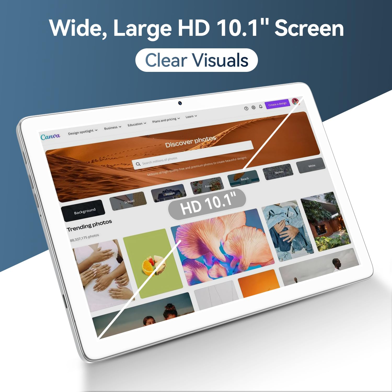 2025 Latest 10-inch Android Tablet with Keyboard - Octa-Core 5G WiFi, 128GB ROM + 8GB RAM + 1TB Expandable Storage, 13MP Dual Camera, Bluetooth, GPS, HD Touchscreen - Perfect for Work, Study & Entertainment