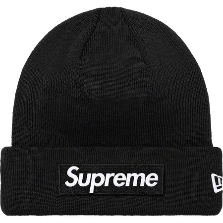 Supreme New Era FW21 Box Logo Beanie Black - Winter Warm Knit Hat for Men & Women - Perfect for Cold Weather, Streetwear Fashion, and Outdoor Activities