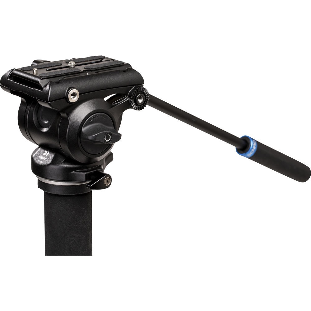 Benro A48T Professional Aluminum Monopod with Flip Locks, 3-Leg Base & S4PRO Video Head - Perfect for Photography, Videography & Travel