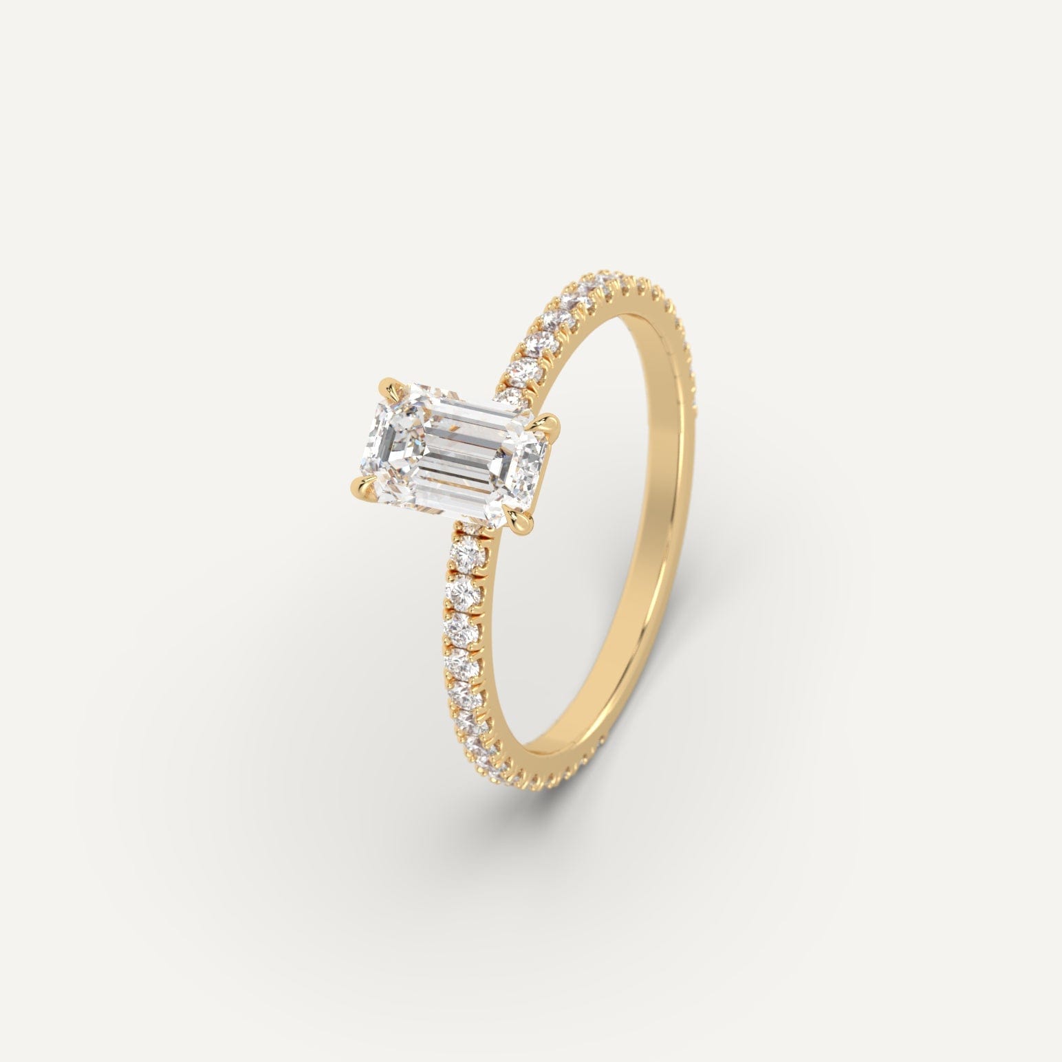 1 Carat Emerald Cut Diamond Ring - Elegant Solitaire Engagement Ring for Women | Perfect for Proposals, Weddings & Anniversaries