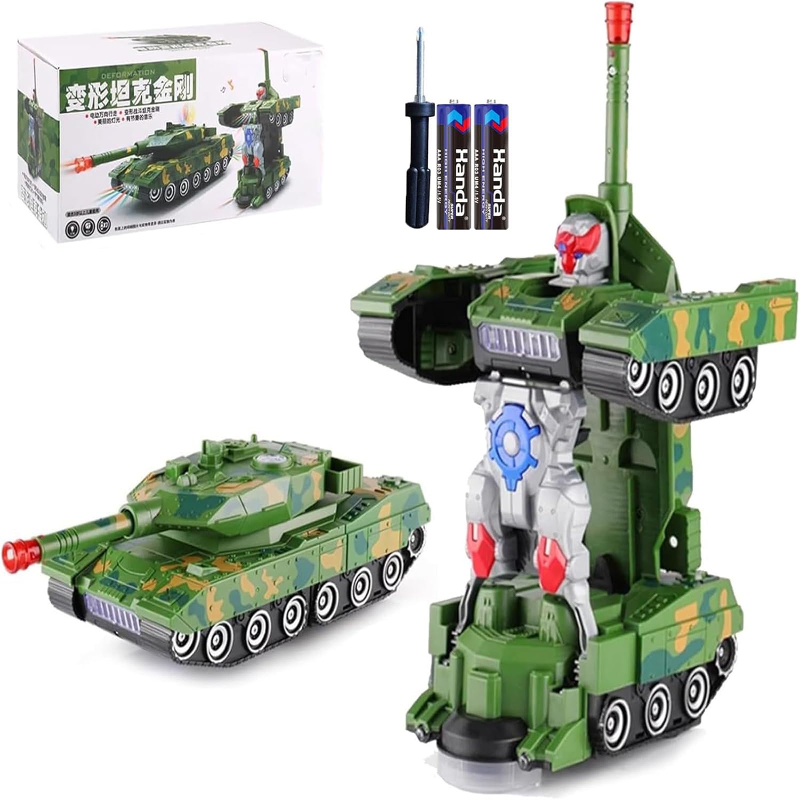 2024 Newest Transforming Police Toy Car - Electric Rotating Deformation Vehicle with LED Lights & Sound Effects | STEM Educational Toy for Kids | Perfect for Birthday Gifts & Pretend Play