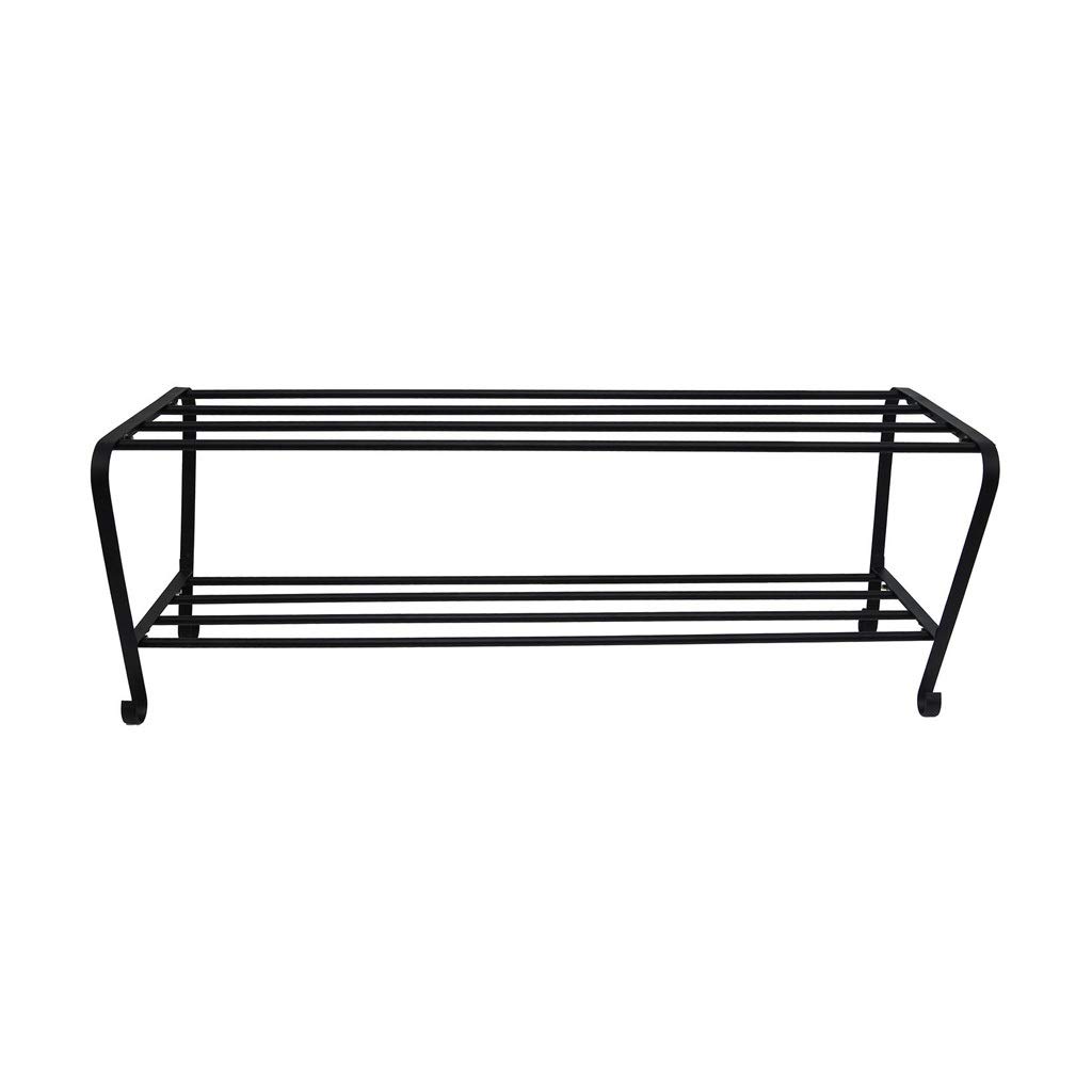 Sturdy All-Steel Shoe Rack for Porch - Space-Saving Double Layer Shoe Organizer with No-Tools Assembly - Perfect for Entryway, Mudroom & Closet Storage