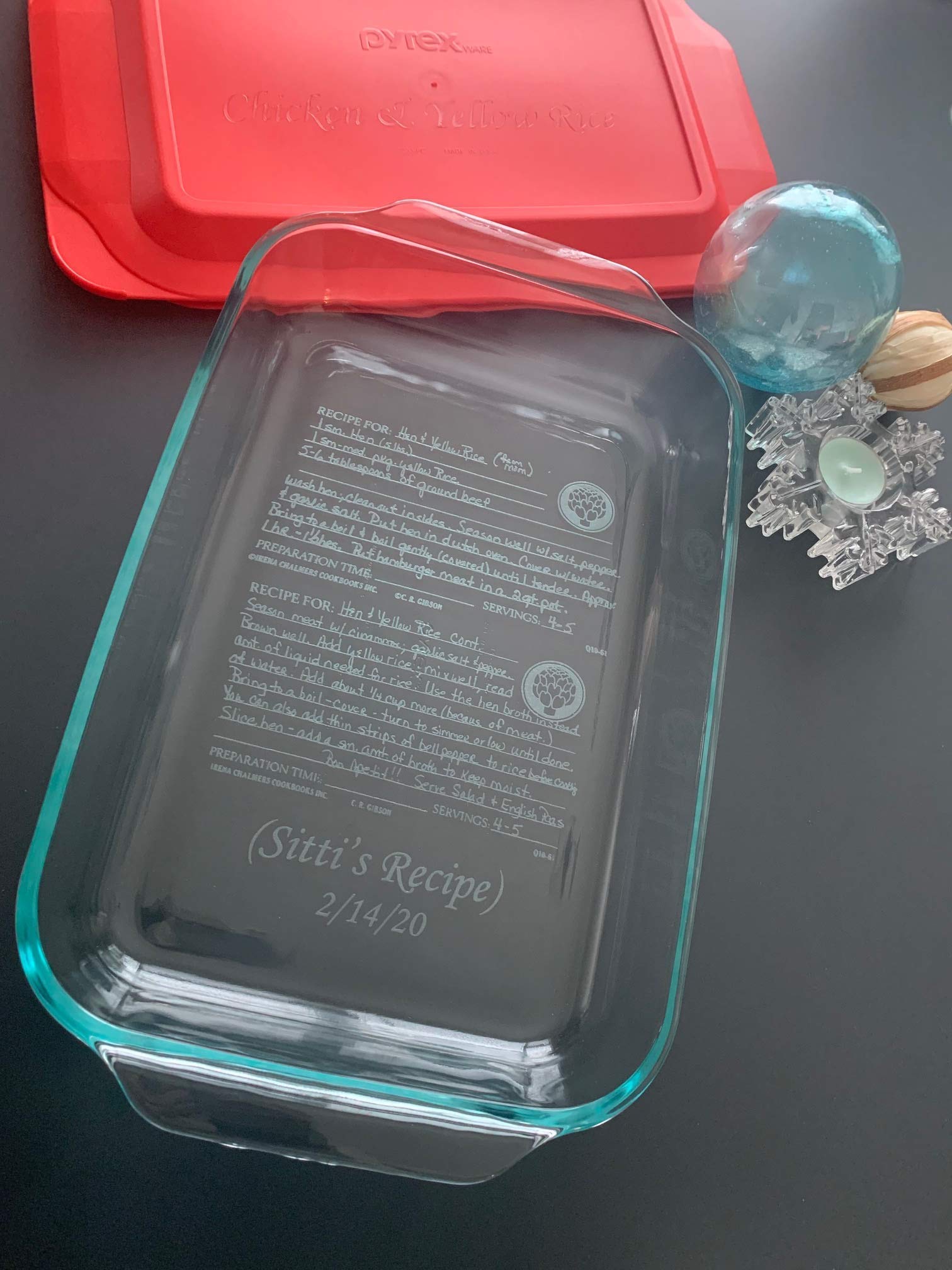 Custom Handwritten Recipe Casserole Dish 9x13