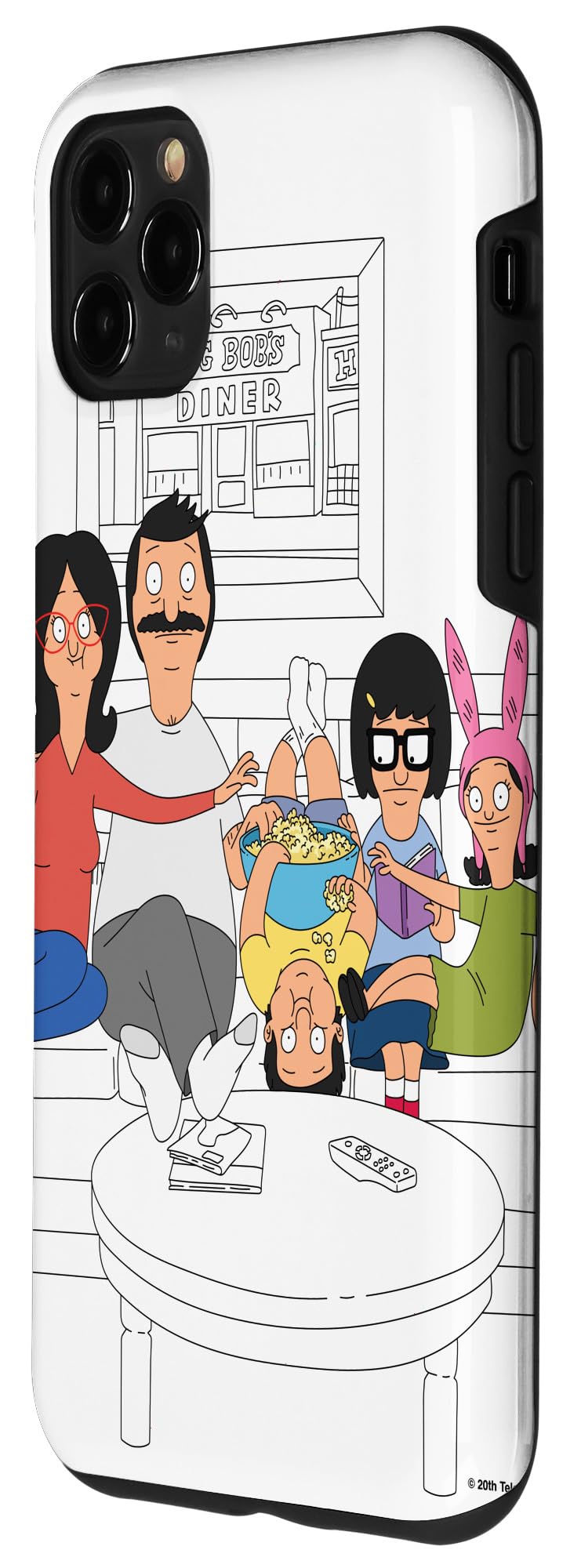 iPhone 11 Pro Max Case - Bob's Burgers Cartoon Characters Design (Bob, Linda, Gene, Tina, Louise) - Durable Protective Phone Cover for Living Room Decor, Office, School & Daily Use