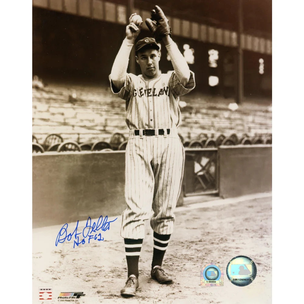Bob Feller Signed Autographed 8x10 Photo - Cleveland Indians MLB Hall of Fame 1962 Inscription with COA - Perfect for Baseball Memorabilia Collections & Sports Fan Gifts