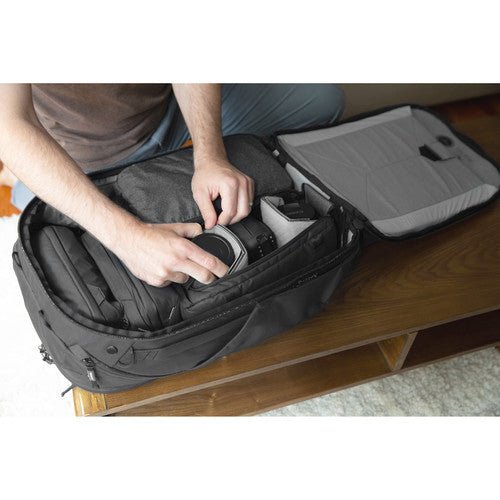 Peak Design Travel Backpack 45L - Durable Carry-On Backpack for Travel & Adventure - Water-Resistant Black Hiking Backpack with Laptop Compartment - Perfect for Air Travel, Camping & Outdoor Activities