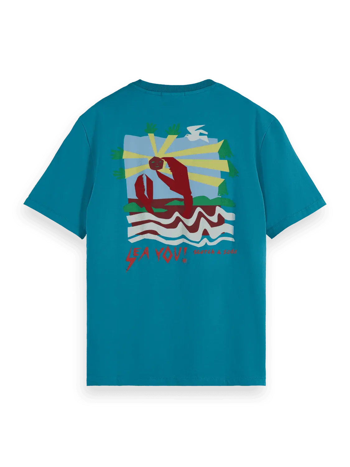 SCOTCH & SODA Front Back Artwork Graphic T-Shirt for Men | Trendy Casual Tee for Streetwear & Everyday Outfits