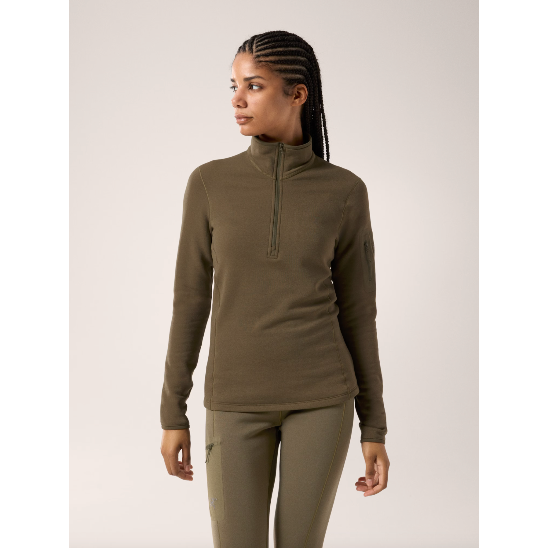 Arc'teryx Women's Kyanite Baselayer Zip Neck - Lightweight Fleece Jacket for Hiking, Running & Outdoor Activities | Moisture-Wicking & Breathable Mid Layer