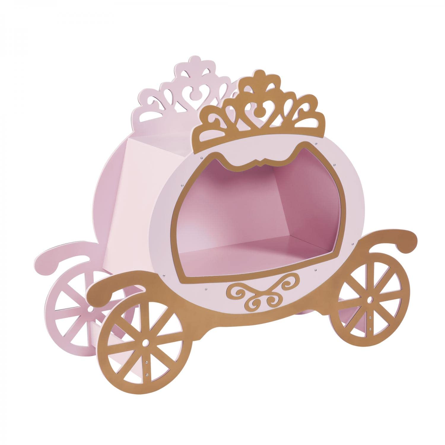 Pink Wooden Pumpkin Carriage for Kids Play Kitchen - 47.25