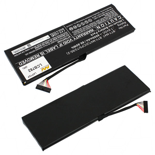 7.6V 60.80Wh 8000mAh Replacement Laptop Battery for MSI - Long Lasting Power for Gaming, Work & Travel