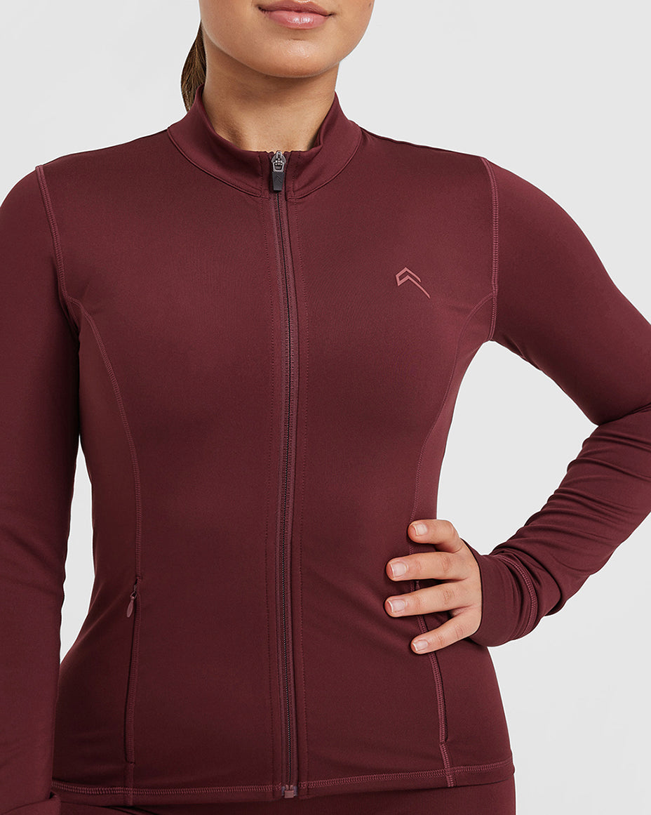 Timeless Women's Jacket in Mulled Wine - Classic Outerwear for Fall & Winter | Perfect for Casual Outings, Work & Travel