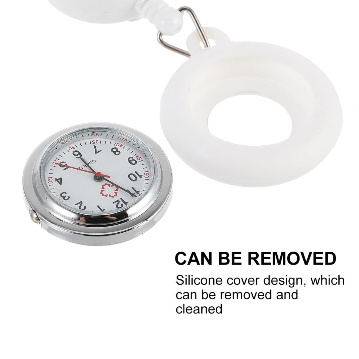 Hemobllo Retractable Nurse Watch - Clip-On Silicone Nursing Watch with Hanging Fob, Unisex Pocket Watch for Nurses & Medical Professionals | Ideal for Hospital Shifts, Clinical Use & Healthcare Work
