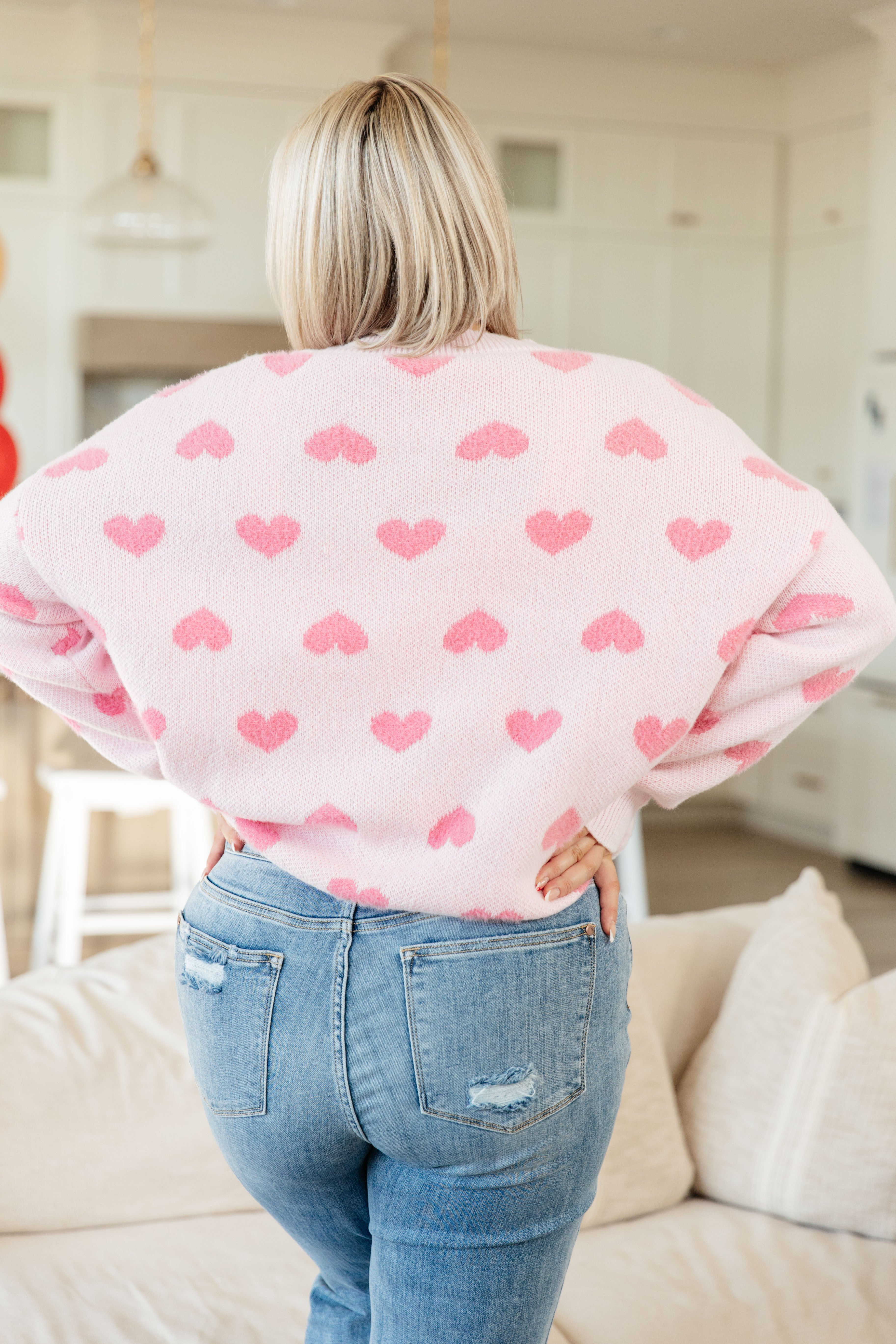 Heart On My Sleeves Sweater - Cozy Knit Pullover with Romantic Heart Design | Perfect for Valentine's Day, Date Nights & Casual Winter Outfits